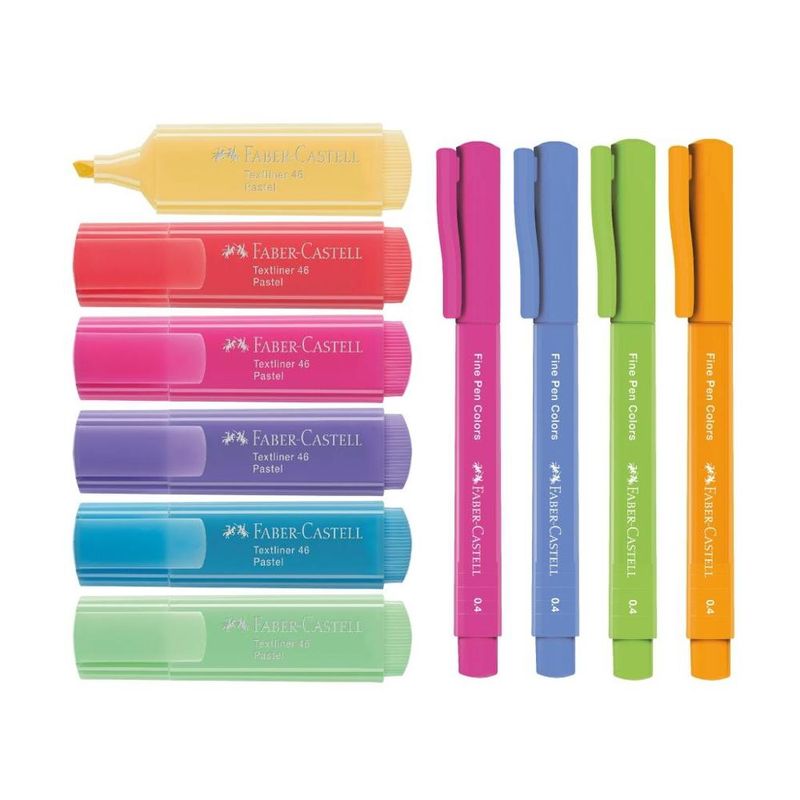 kit-faber-castell-canetas-textliner-fine-pens-10031532