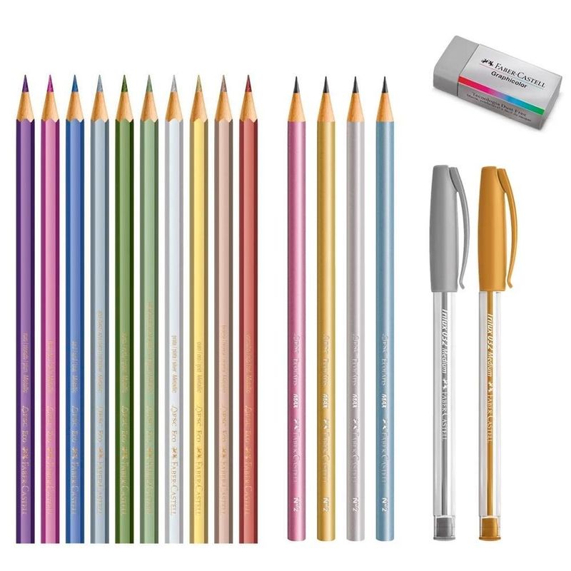 kit-faber-castell-metallic-17-unidades-10031534