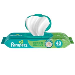 Lenços Umedecidos Pampers Aroma Aloe Vera 48 Unidades