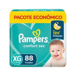 Fralda Pampers Confort Sec Bag Max XG 88 Unidades