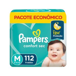 Fralda  Pampers Confort Sec Bag Max M 112 Unidades