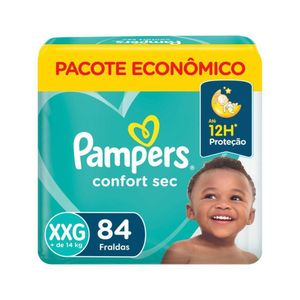 Fralda  Pampers Confort Sec Bag Max XXG 84 Unidades