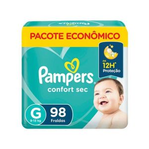 Fralda  Pampers Confort Sec Bag Max G 98 Unidades