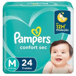 Fralda Pampers Confort Sec M 24 Unidades