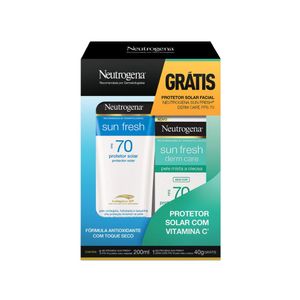 Kit Neutrogena Protetor Solar Sun Fresh FPS 70 200ml + Gel-Creme Facial FPS 70 40g