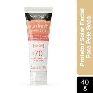 Protetor Solar Facial Neutrogena Sun Fresh Derm Care Dry Skin sem Cor FPS70 com 40g