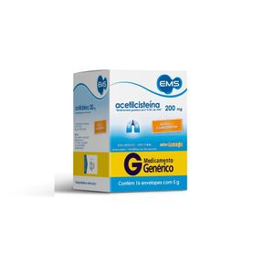 Acetilcisteína 200mg 16 Envelopes Genérico EMS