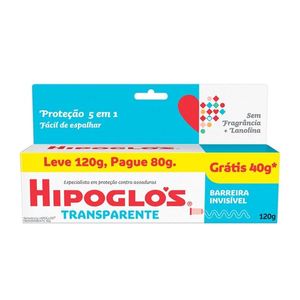 Hipoglós Transparente Creme Preventivo De Assaduras, Leve 120g, Pague 80g