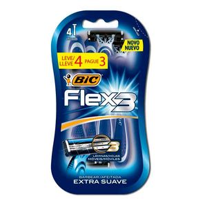 Aparelho de Barbear Bic Flex 3 Leve 4 Pague 3