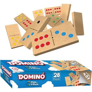 Jogo Domino Em Madeira Pais E Filhos