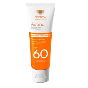 Protetor Solar Facial Sem Cor Actine FPS 60 Darrow 40g