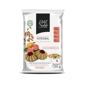 Biscoito Petit Sablé Integral Doce Goiabada com Grãos Vegano 120g