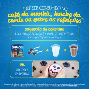 Complemento Alimentar Infantil Sustagen Kids Chocolate 380g