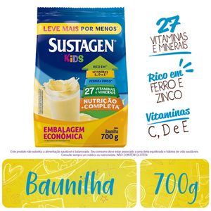 Complemento Alimentar Infantil Sustagen Kids Sachê Baunilha 700g