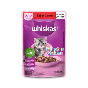 Sachê Whiskas 85g Filhotes Carne