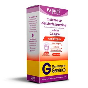 Dexclorfeniramina Xarope Genérico Prati-Donaduzzi 0,4mg/ml 100ml