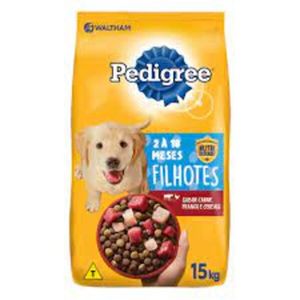 Ração Pedigree 900g Raças Filhotes Carne, Frango e Cereais