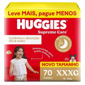 Fralda Huggies Supreme Care Max XXXG 70 Unidades