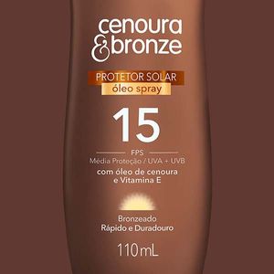 Protetor Solar Cenoura & Bronze FPS 15 Spray 110ml