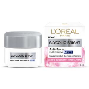 Gel Creme Facial LOréal 49g Noite Glycolic-Bright