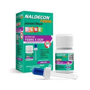 Naldecon Febre Bebê 30ml Sabor Uva - Paracetamol 100mg/ml