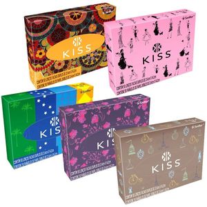 Lenço de Papel Facial Kiss Folha Dupla com 50 Unidades