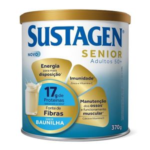 Sustagen Senior Complemento Alimentar 50+ Sabor Baunilha Lata 370g