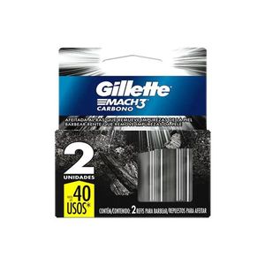 Carga de Aparelho para Barbear Gillette Mach3 Carbono 2 Unidades