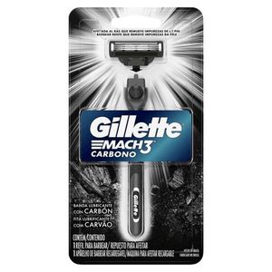 Aparelho Barbear Gillette Mach3 + Carga Carbono