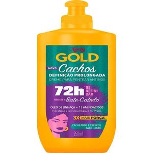 Creme Para Pentear Niely Gold 250ml Cabelos Cacheados Definição Prolongada