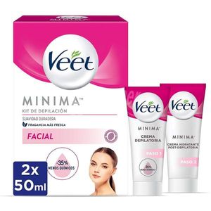 Kit Creme Depilatório Facial Veet Pele Normal 50ml com 2 unidades