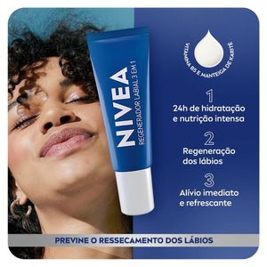 Protetor Labial Nivea 10g Lip Regenerador 3 em 1