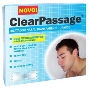 Dilatador Nasal Clearpassagem Tamanho G Transparente com 9 Unidades