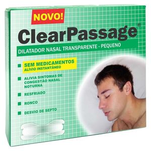 Dilatador Nasal ClearPassage Mentol Tamanho Pequeno com 9 Unidades