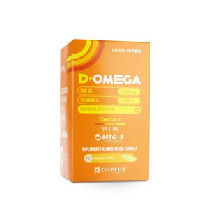 D-Omega Ômega 3 1200mg + Vitamina D 1000UI Divina 60 Cápsulas