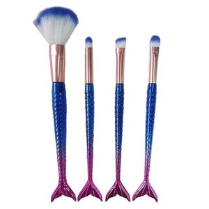 Kit Pincel Maquiagem Bitarra Beauty 4 Unidades Rabo de Sereia