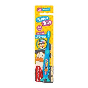 Escova Dental Infantil Powerdent Mundo Bita 1 Dentinho Macia 1 Unidade