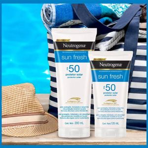 Kit Neutrogena Protetor Sun Fresh FPS50 200ml + 80% Desconto Sunfresh FPS50 120ml