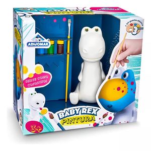 Brinquedo Dinossauro Baby Rex Cofrinho para Pintar Adjomar