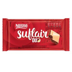 Chocolate Nestlé Suflair Aerado ao Leite e Branco 80g