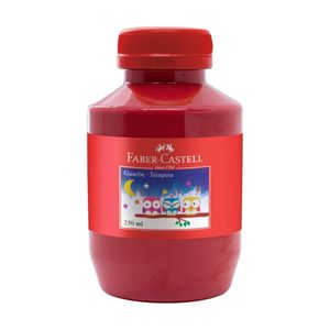Tinta Guache Faber-Castell Vermelho 250ml