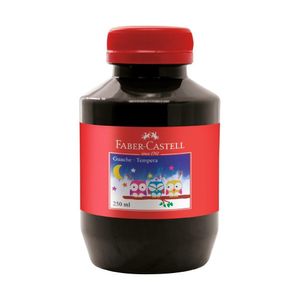 Tinta Guache Faber-Castell Preto 250ml