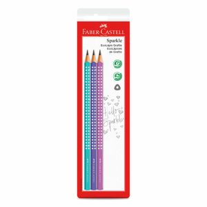 Kit Faber-Castell Lápis Sparkle Ecolápis 3 Unidades