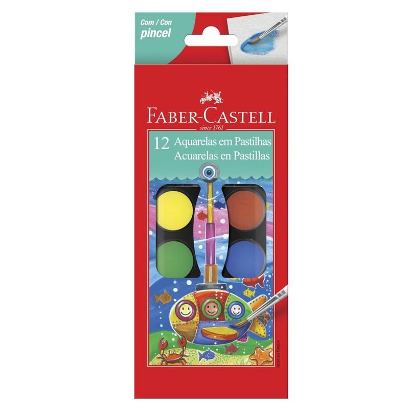 tinta-guache-faber-castell-pastilha-aquarela-12-cores-10036294