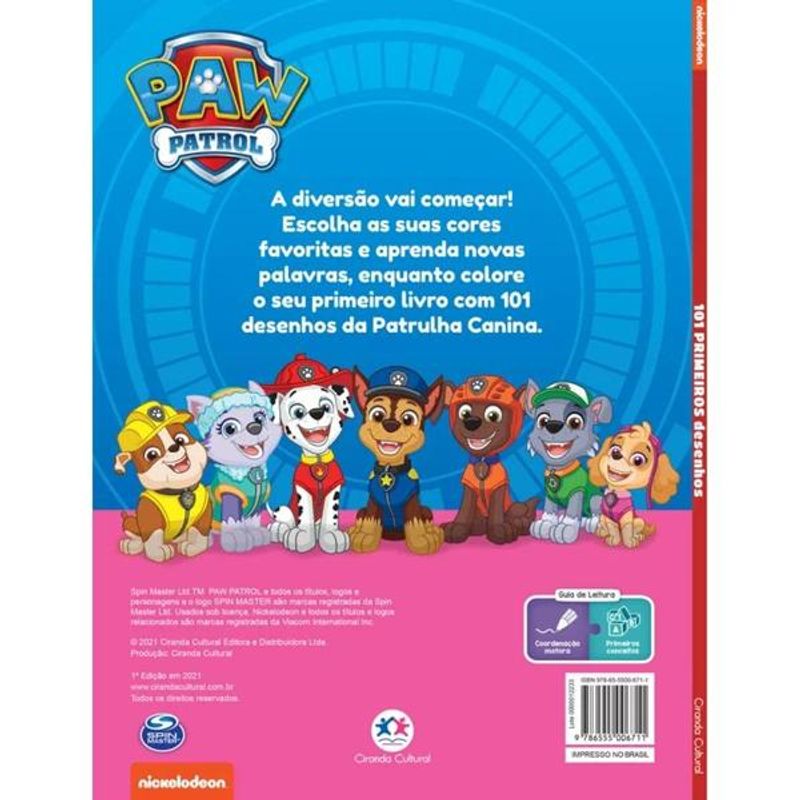 livro-ciranda-cultural-patrulha-canina-101-primeiros-desenhos-10036451