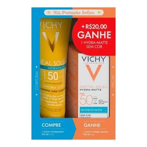 Kit Vichy Ideal Soleil FPS50 Hydrasoft 200ml + Vichy Hydra Matte FPS50 30g