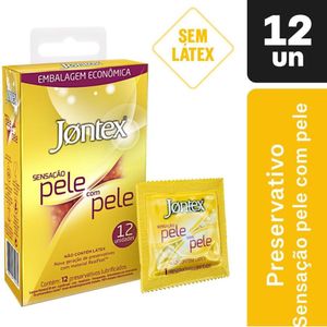 Preserv Jontex 12 Unidades Sensação Pele com Pele