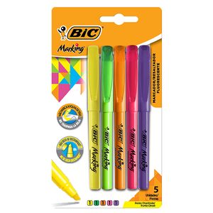 Caneta Bic Marca Texto 5 Cores