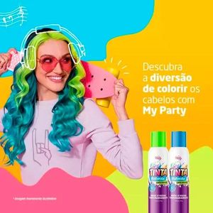 Spray para Cabelo Aeroflex Colorido Azul Neon 150ml