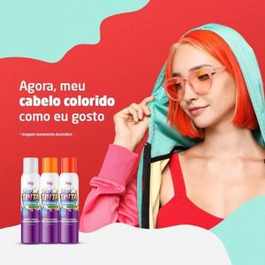 Spray para Cabelo Aeroflex Colorido Vermelho Neon 150ml